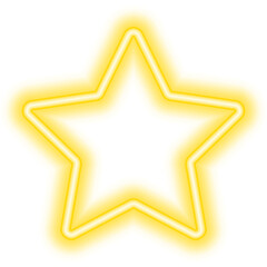 neon star frame yellow