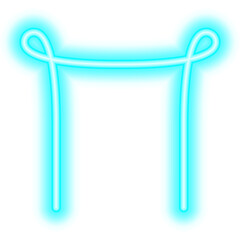 blue neon knot corner border