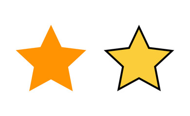Fototapeta premium Star Icon set for web and mobile app. rating sign and symbol. favourite star icon