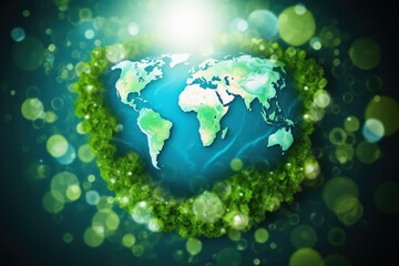Our ecological footprint as a symbol for environmental awareness and a green.