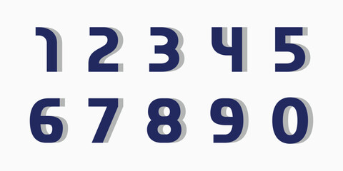 Vector creative color 3D geometry shapes' numerals. font alphabet vector illustrations.