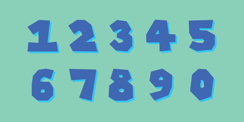 Abstract vector creative color geometry shapes' numerals. font alphabet vector illustrations.