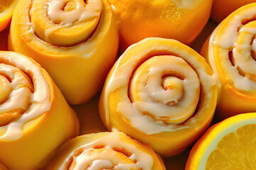 Zesty Indulgence: Gooey Lemon Sweet Rolls with Cream Cheese Icing