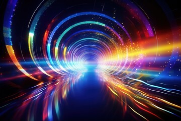 abstract futuristic background with pink blue glowing neon moving high speed wave lines and bokeh lights. Data transfer concept Fantastic wallpaper