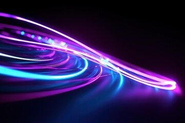 abstract futuristic background with gold PINK blue glowing neon moving high speed wave lines and bokeh lights. Data transfer concept Fantastic wallpaper