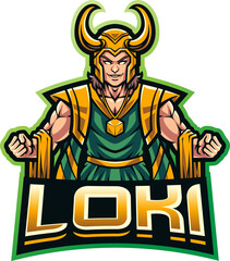 Loki esport mascot - obrazy, fototapety, plakaty