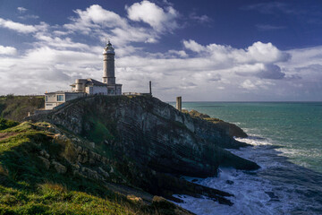 Fototapeta na wymiar santander lighthouse, Faro de Cabo Mayor, Santander, Cantabria, Centro de Arte Faro Cabo Mayor