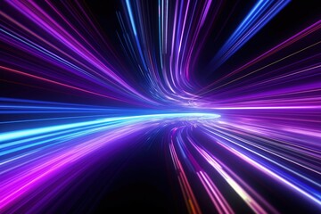Obraz premium abstract futuristic background with gold PINK blue glowing neon moving high speed wave lines and bokeh lights. Data transfer concept Fantastic wallpaper
