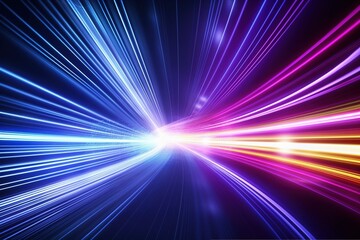 Obraz premium abstract futuristic background with gold PINK blue glowing neon moving high speed wave lines and bokeh lights. Data transfer concept Fantastic wallpaper