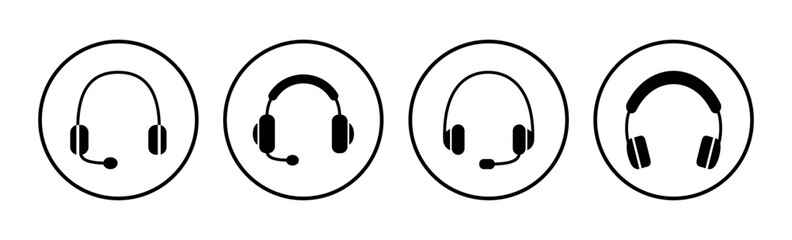 Headphone icon vector. headphones earphones icon. headset