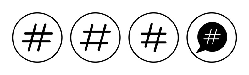Hashtag icon vector. hashtag simbols