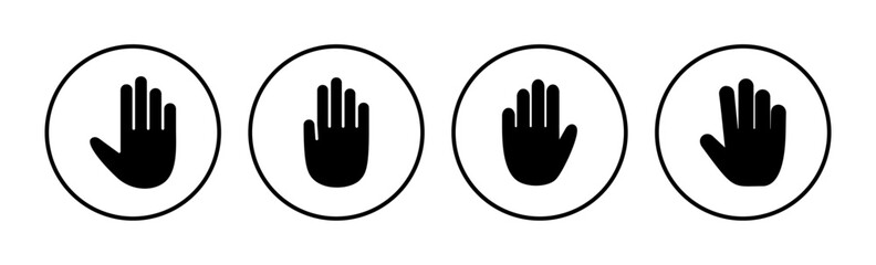 Hand icon vector. hand symbols. palm