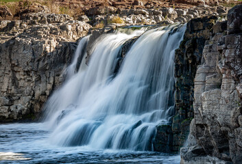 waterfall on the rocks