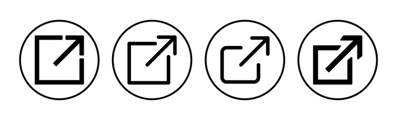 External link icon vector. hyperlink chain symbol. download, share,