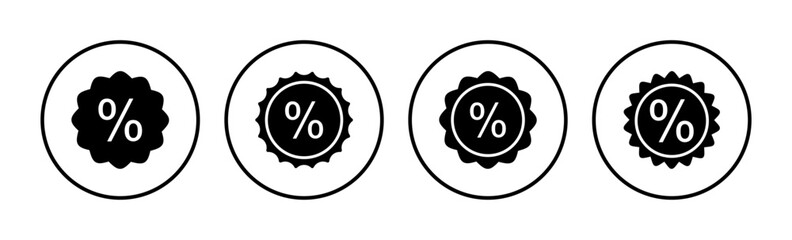Discount icon vector. shopping tags. percentage icon