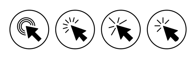 Click icon vector. cursor icon vector. pointer sign