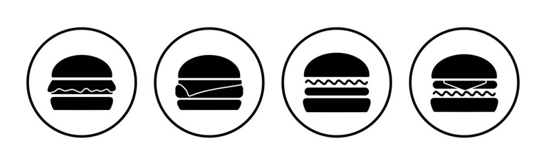 Obraz premium Burger icon vector. hamburger logo icon. fast food icon