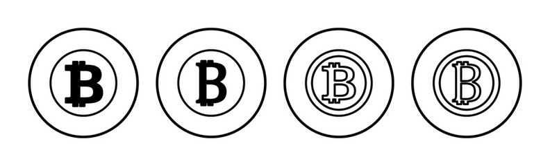 Bitcoin icon vector. payment symbol. Cryptocurrency logo.