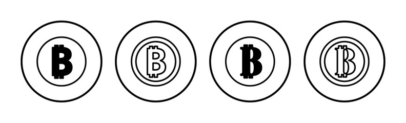 Bitcoin icon vector. payment symbol. Cryptocurrency logo.