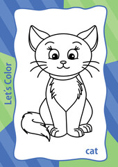 Coloring pages for kids. Vector illustration. 
Kindergarten children Coloring pages activity. Worksheet cartoon coloring. 
color pages on white background for color books.
