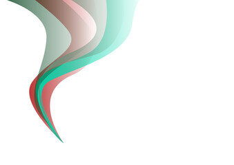 abstract color background with shape isolated on white background