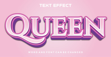 Queen purple background text effect. Editable text effect © Sunardi_studio