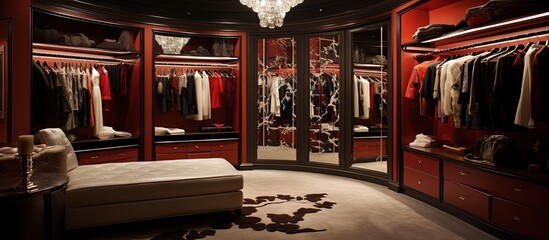 Fashionable dressing room decor