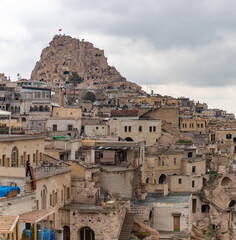 Fototapeta na wymiar Uchisar Town in Cappadocia