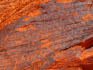 Pétroglyphes de la vallée de feu.