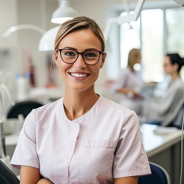 Dentiste dans un cabinet moderne