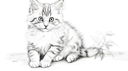 black and white kitten
