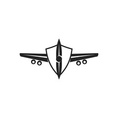 aviation logo template Isolated. Brand Identity. Icon Abstract Vector graphic