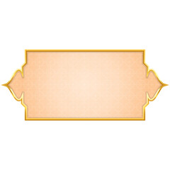 luxury golden arabic islamic banner pattern title frame text box transparent background
