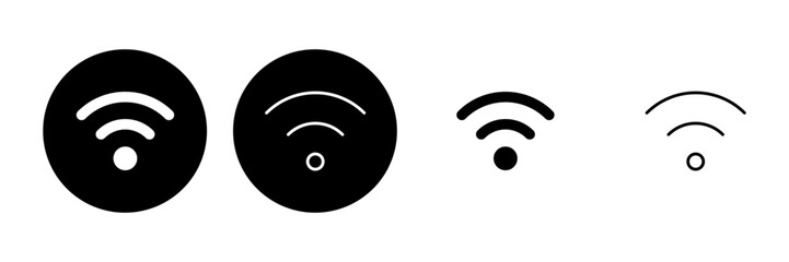 Wifi icon set. signal vector icon. Wireless  icon vector