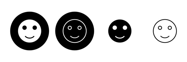 smile icon set. smile emoticon icon. feedback
