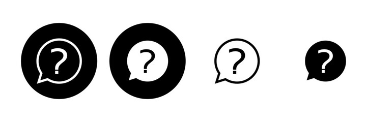 Question icon set. question mark icon vector.