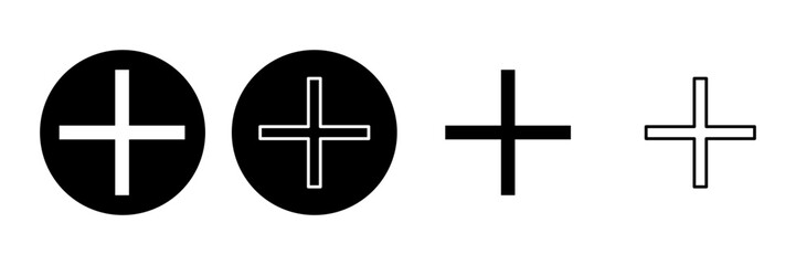Plus Icon set. Add plus icon