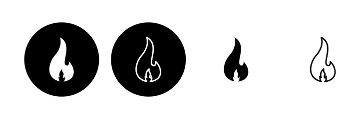 Fire icon set. fire vector icon