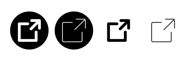 External link icon set. link icon vector. hyperlink symbol