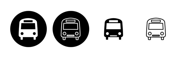 Bus icon set. bus vector icon