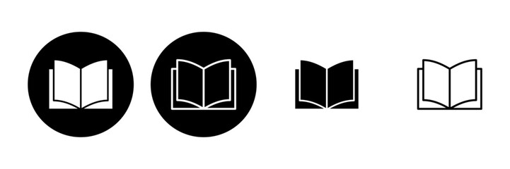 Book icon set. open book icon vector. ebook icon