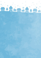 シンプルな冬の町並みの背景