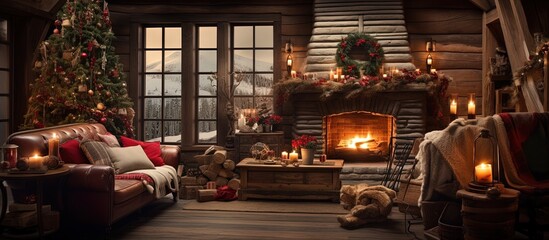 Christmas-decorated home, lovely and snug