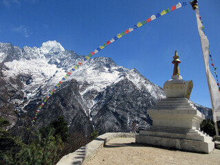 Nepal Everest Base Camp prayer flags