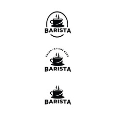 barista logo design, cafe, coffee, vector, vintage, coffee bar, coffee shop