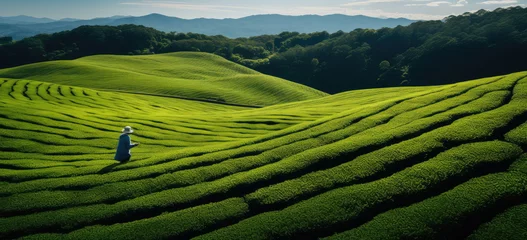 Tuinposter making green tea.   © killykoon