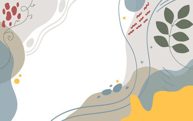 Flat background with scandinavian color