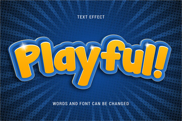 playful text effect editable eps cc