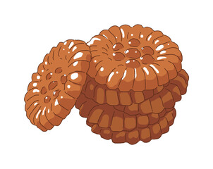 'Yakgwa' is a traditional Korean snack. It is a sweet dessert made by kneading flour, honey, and alcohol and frying it in oil.