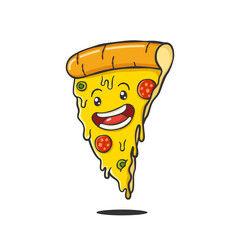 Cute Pizza Slice Cartoon Character